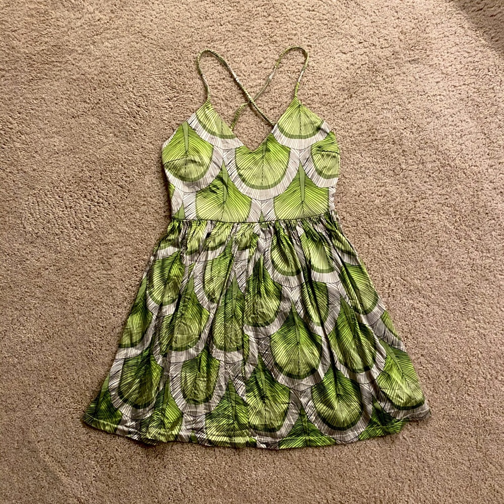 100% silk cross strap Mara Hoffman dress